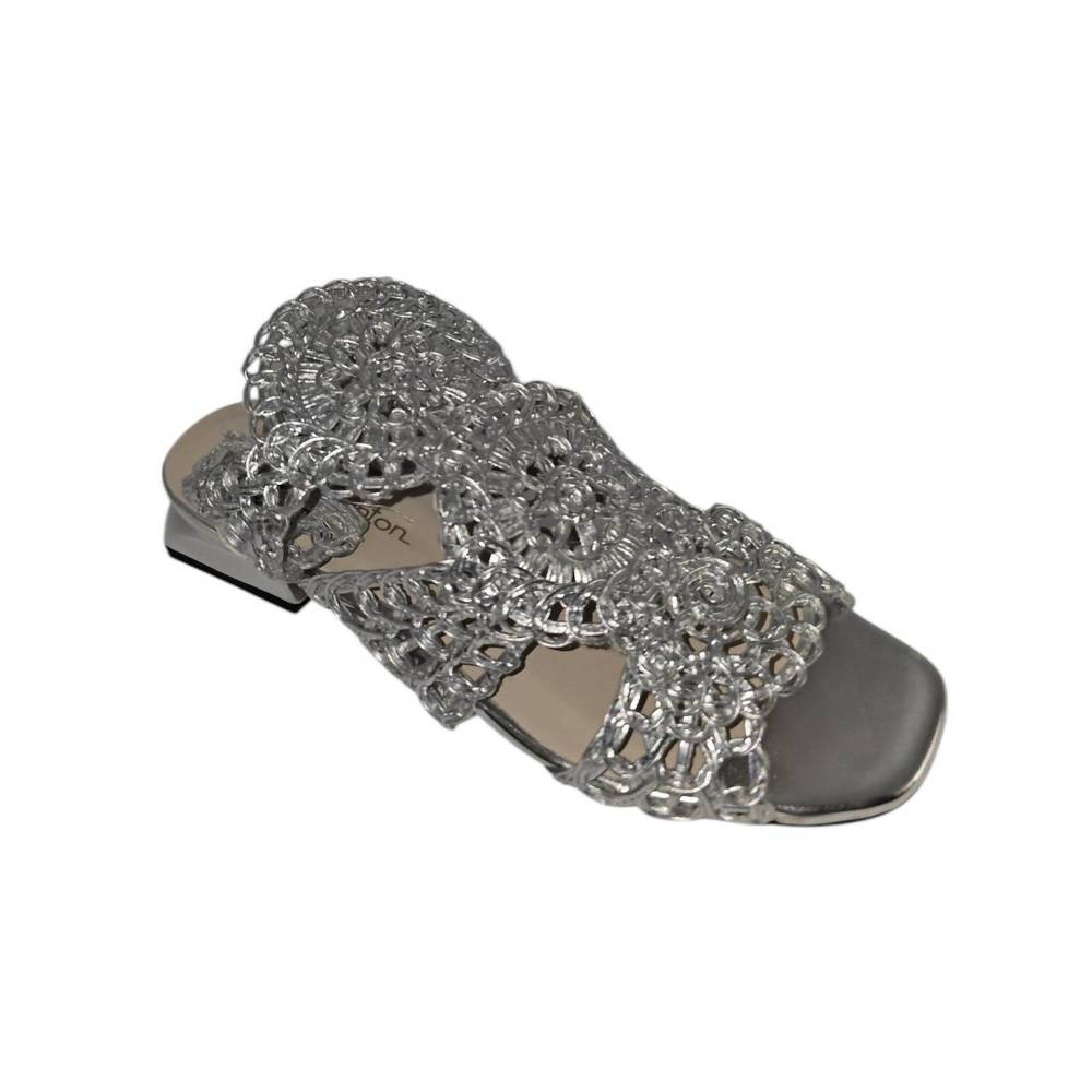 NEW PEDRO ANTON women's napa sandal in argento